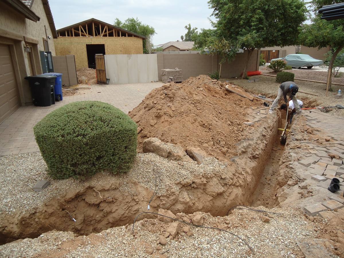 Trenching work
